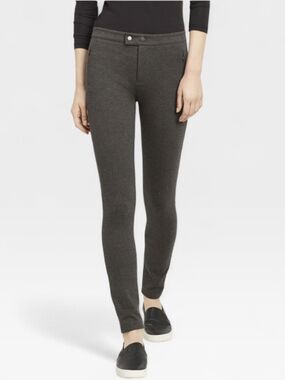 NWT VINCE Slim Stretch Ponte Leggings Pants Charcoal Grey Gray Size 2